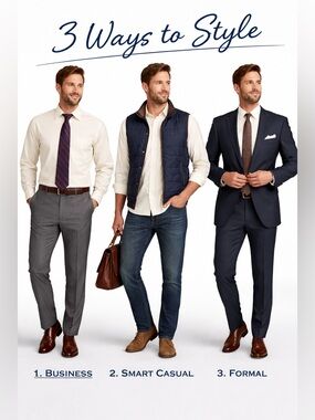 Men's Dress Shirt in Cream - Versatile Tailored Shirt